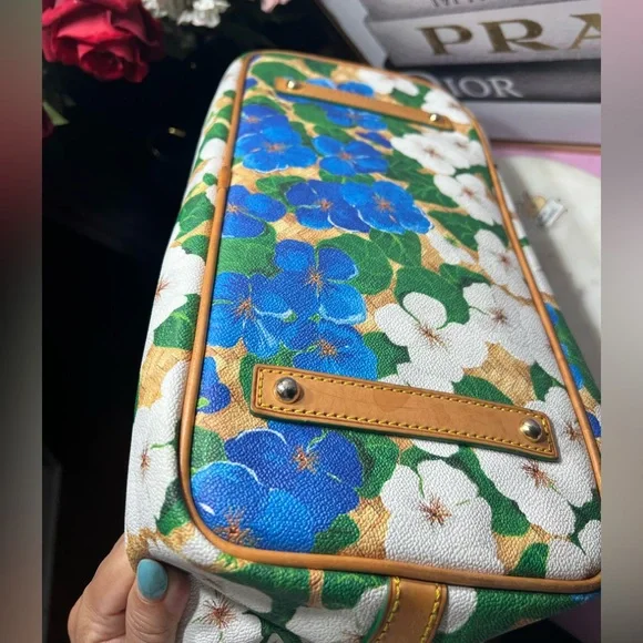 Dooney & Bourke Floral Double Handles Large Tote Shoulder Bag EUC - Picture 8 of 13